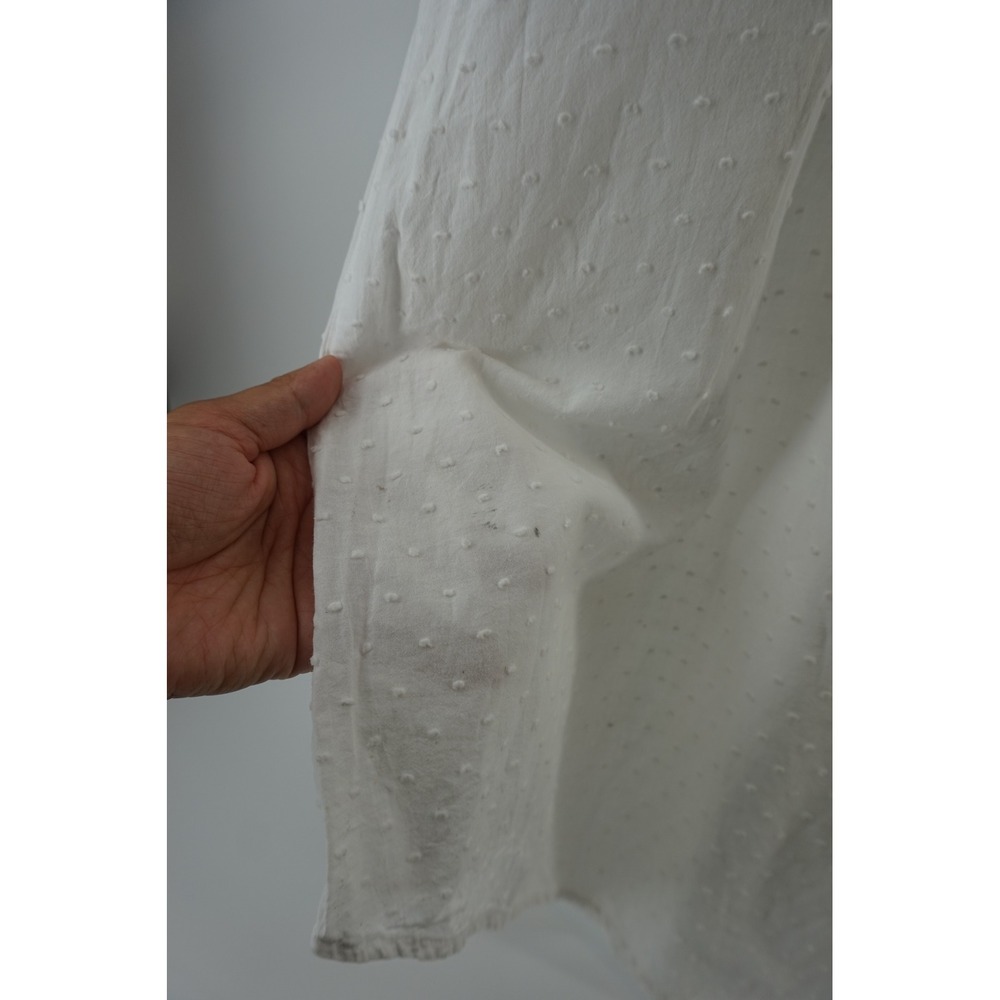 Papinelle Swiss Dot Maxi Nightgown Dress Romantic Cottagecore Boho White Size L - Picture 5 of 12